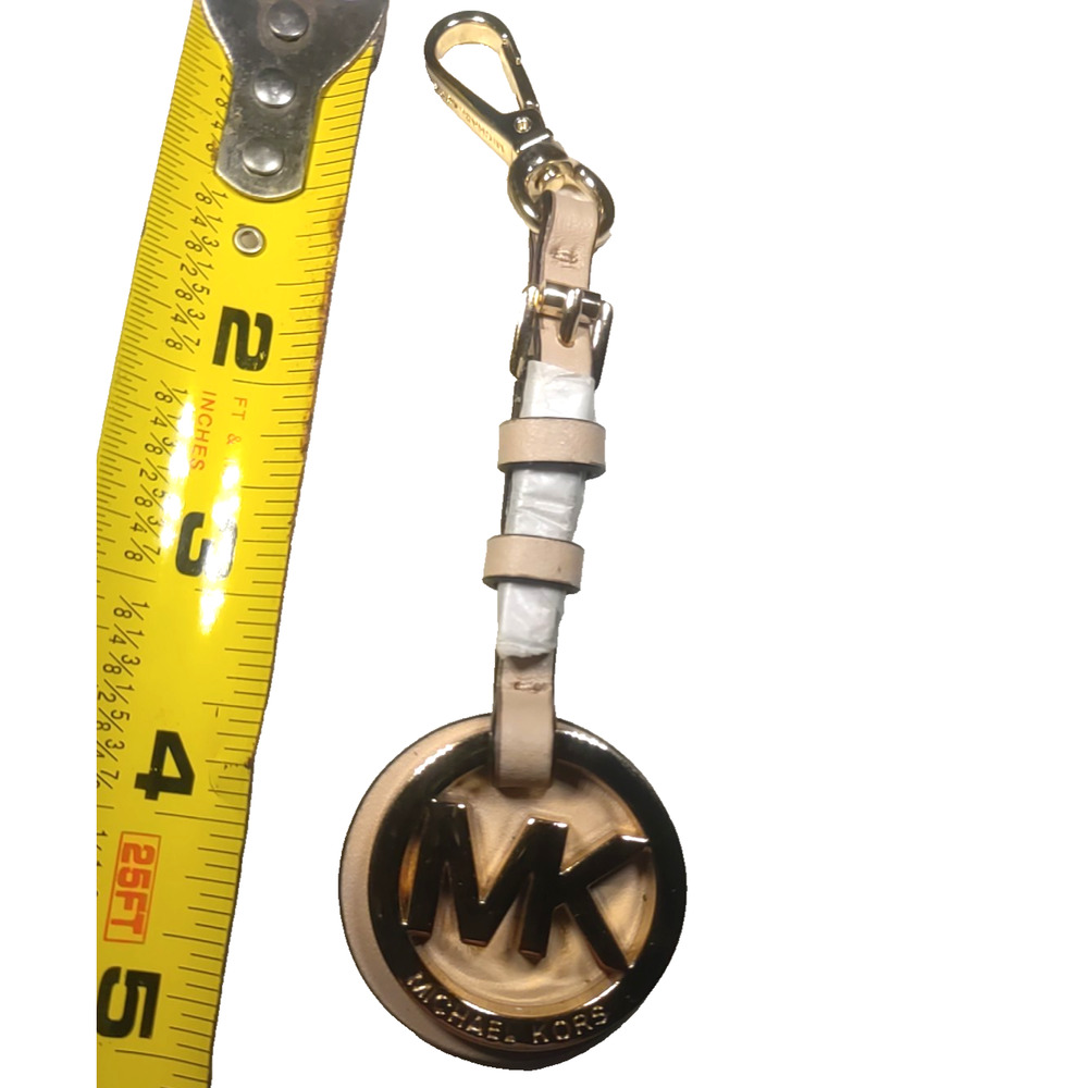 Michael Kors Purse Clip Pink Leather Gold Tone - Picture 3 of 5